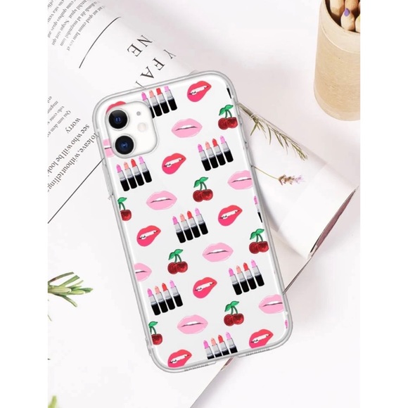 Lips & Cherry Print iPhone 12 Pro Max Case 🍒 - Picture 3 of 17